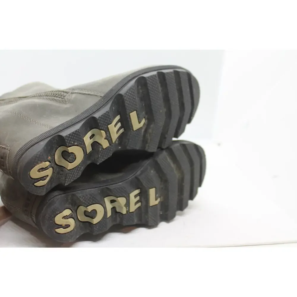 Sorel Joan of Arctic Quarry Gray Wedge II Zip Booties sz 6M